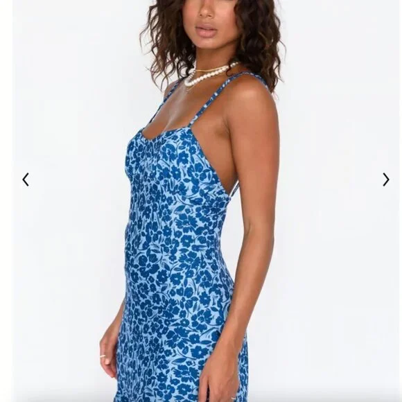 Skatie Vibrant Blue Floral Mini Dress - Picture 11 of 11